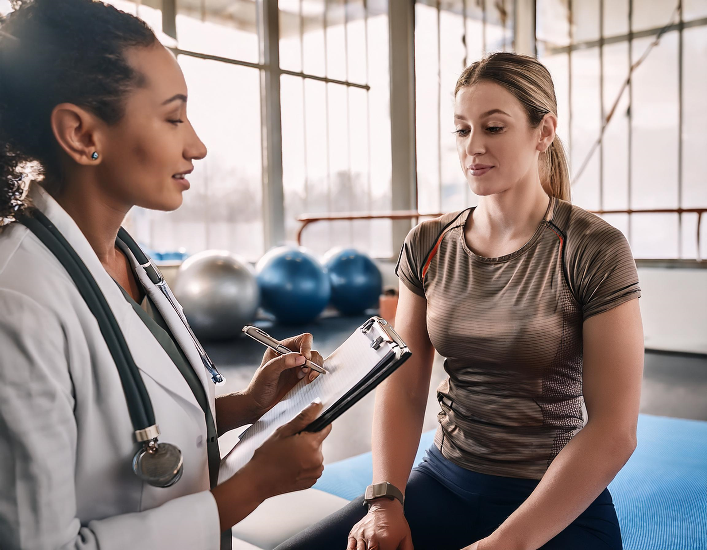 Firefly A Therapist And Athlete Having A Heartfelt Discussion With A Clipboard Of Notes Visible Cr 1 What Is Sports Therapy